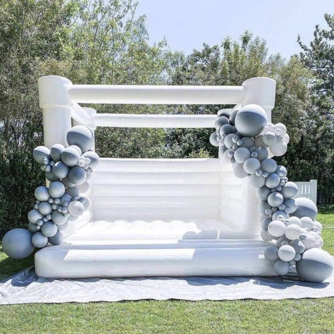 White Bounce Castle with Slide