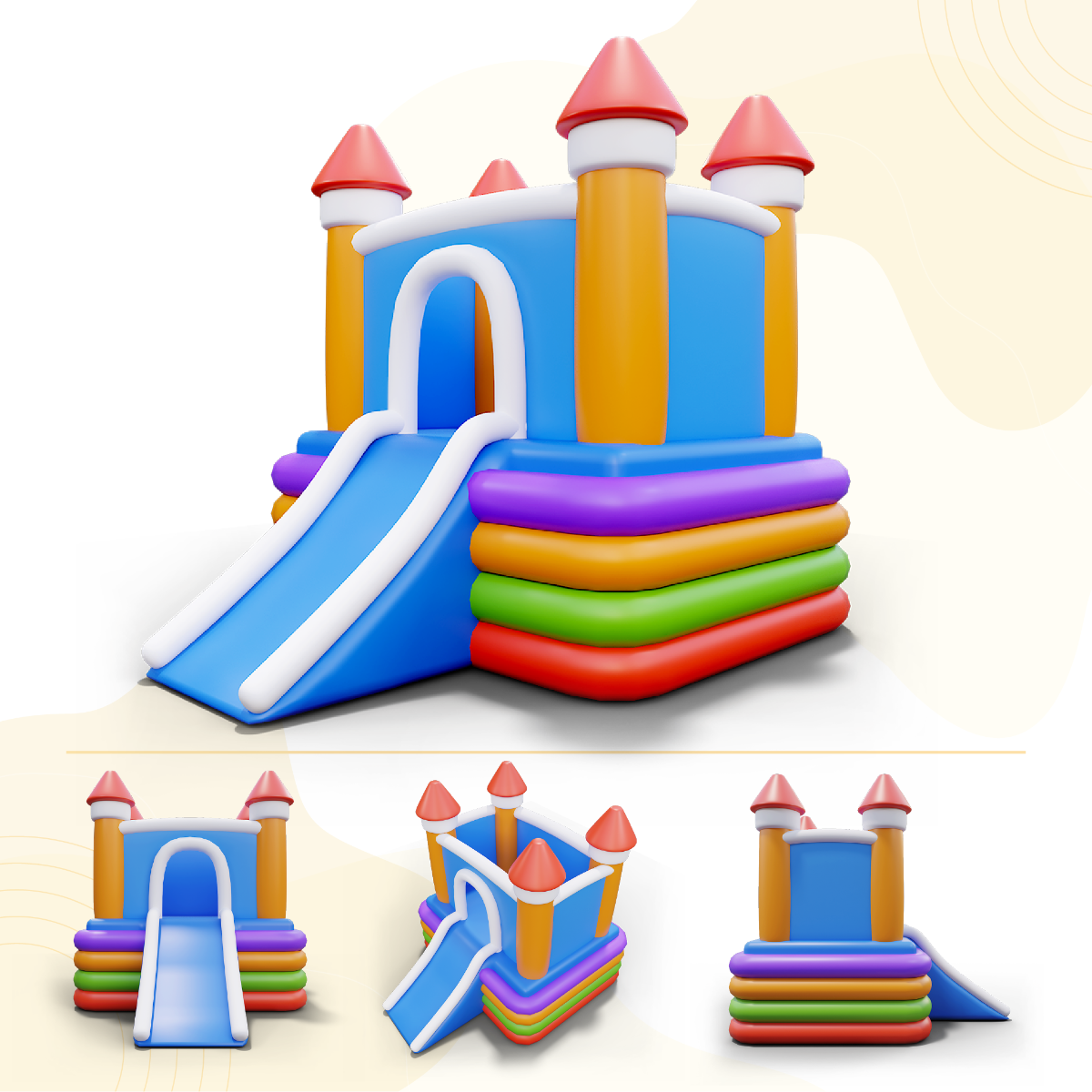 Rainbow Bounce Castle