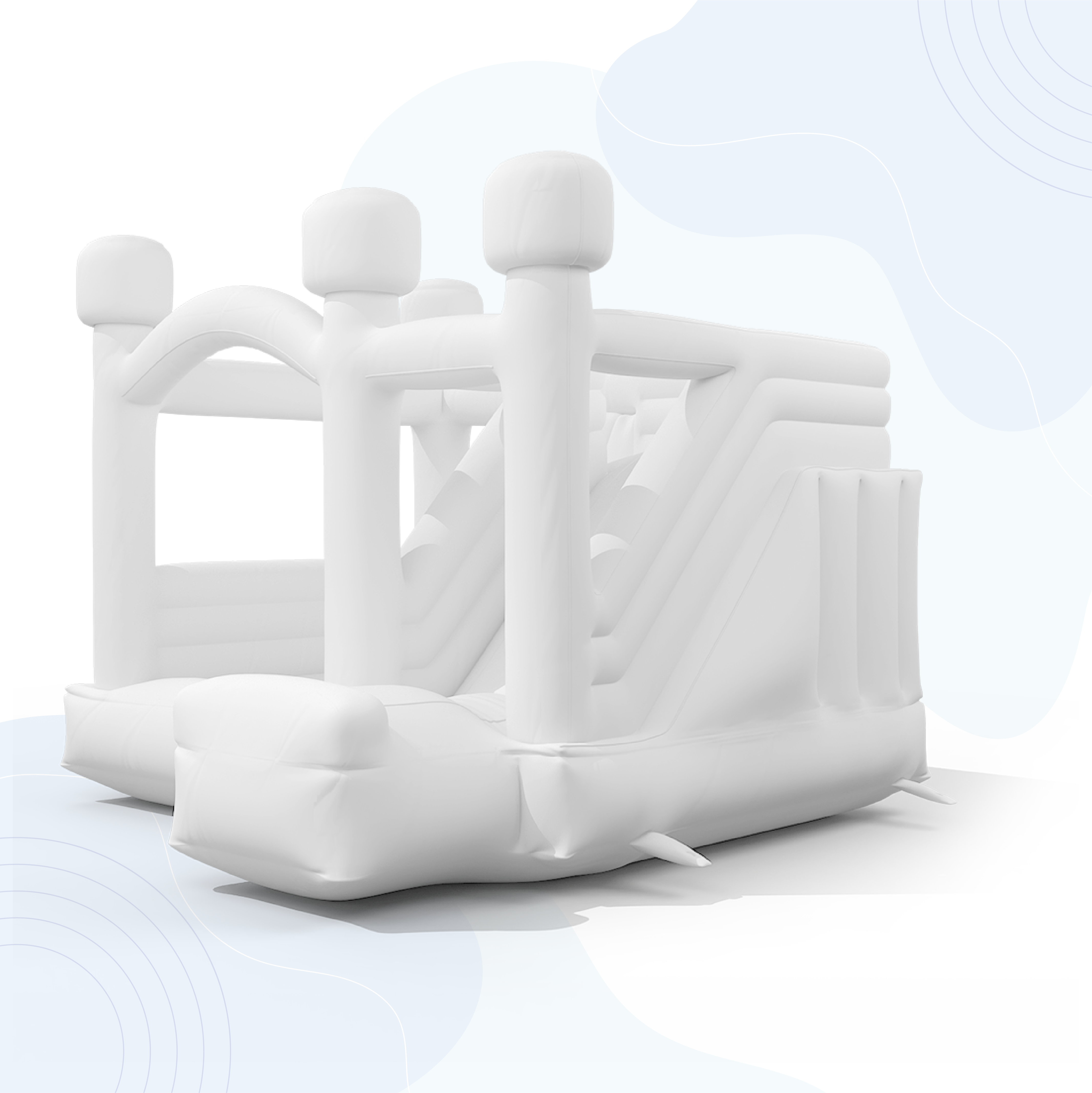 White Bounce Castle with Slide