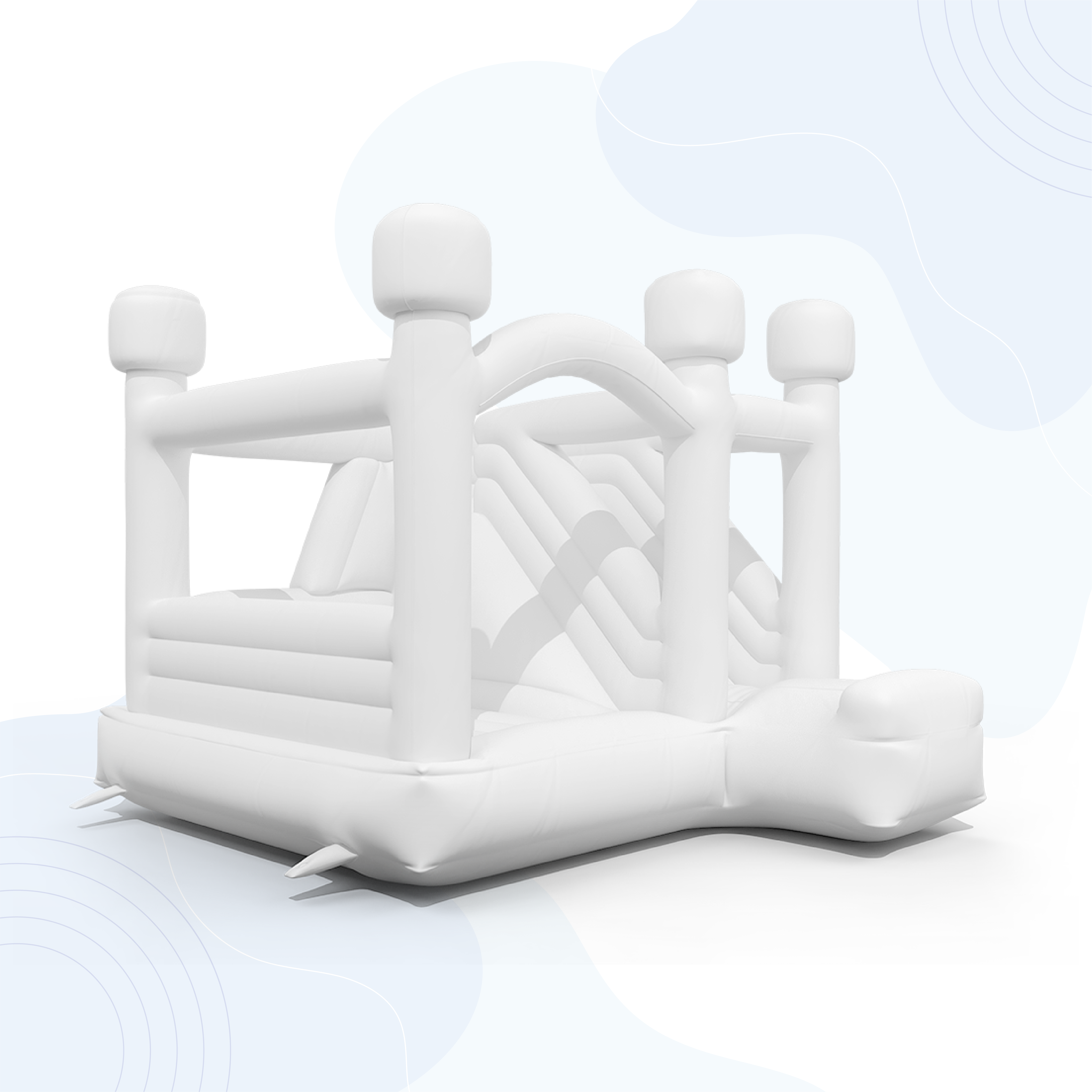 White Bounce Castle with Slide