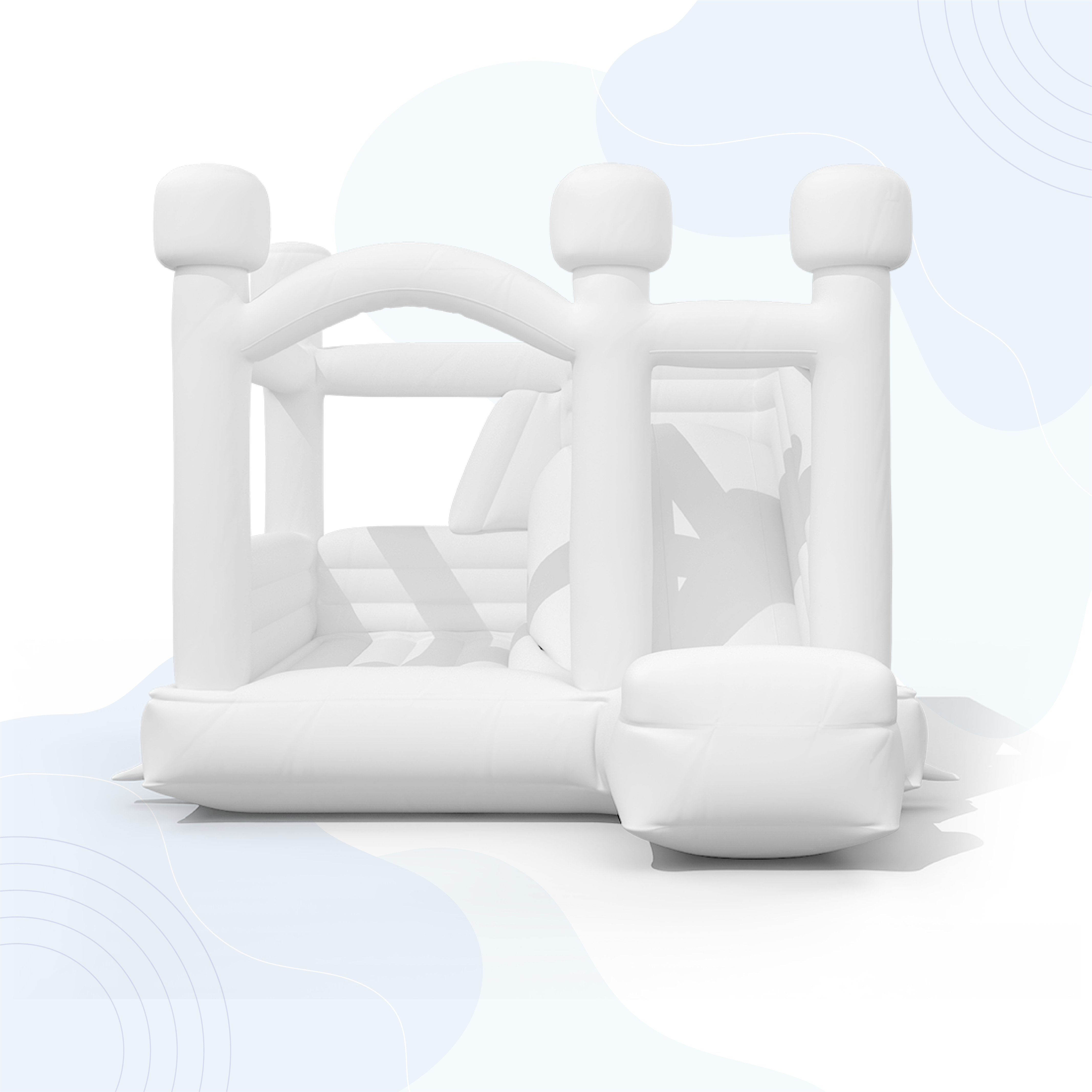 White Bounce Castle with Slide