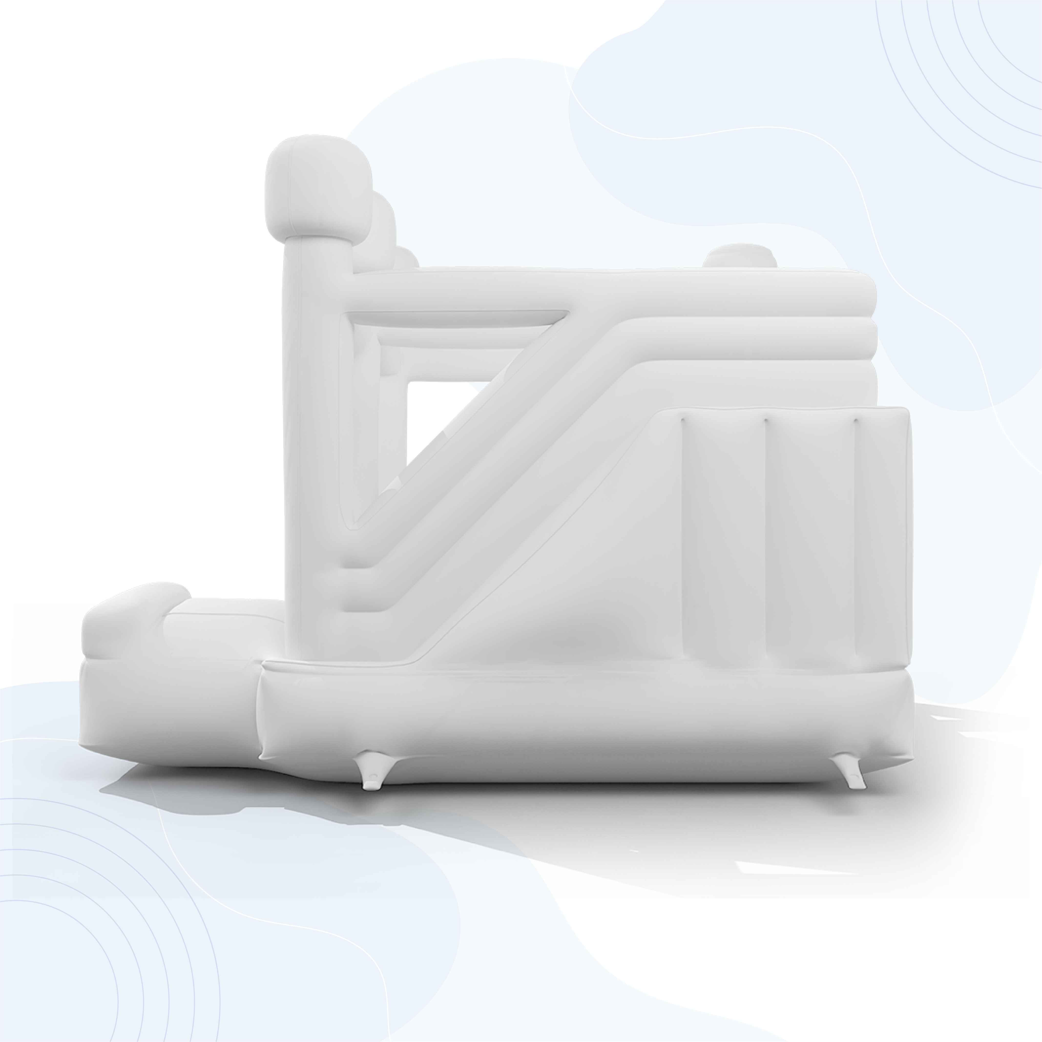 White Bounce Castle with Slide